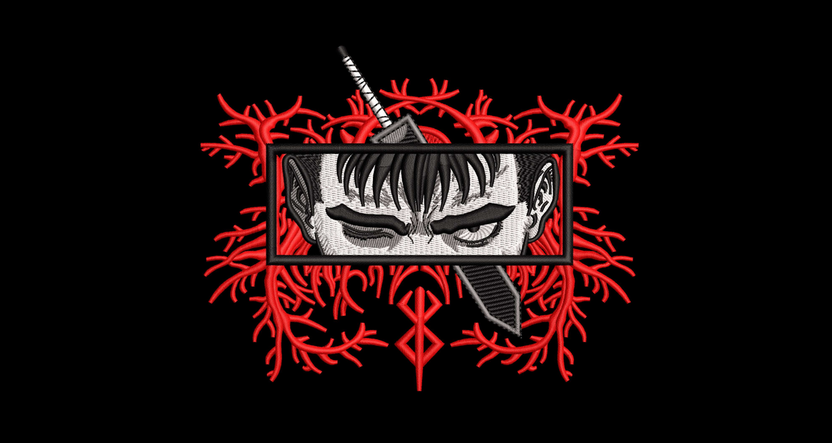 Cursed Swordsman Eyes Machine Embroidery Design
