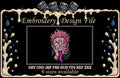 Pink Hair Cursed Sorcerer Machine Embroidery Design