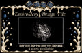 Cyber Tribal Flaming Panther Machine Embroidery Design