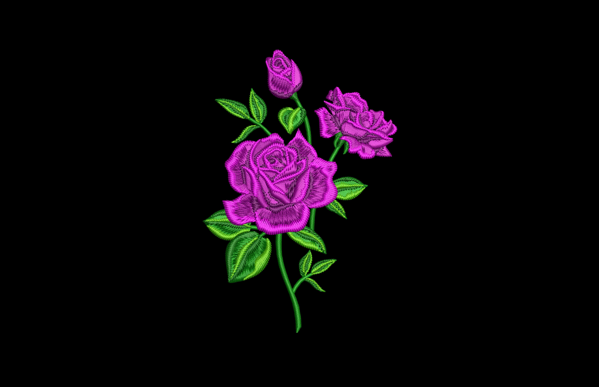 Machine embroidery designs, Rose