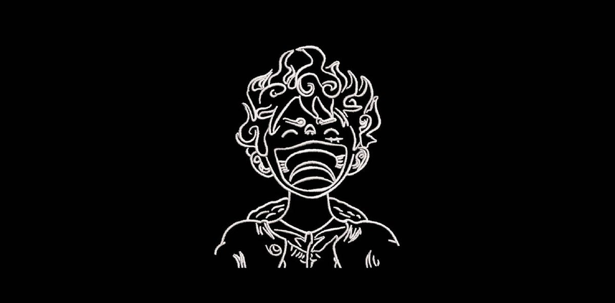 Curly Hair Laughing Hero Machine Embroidery Design