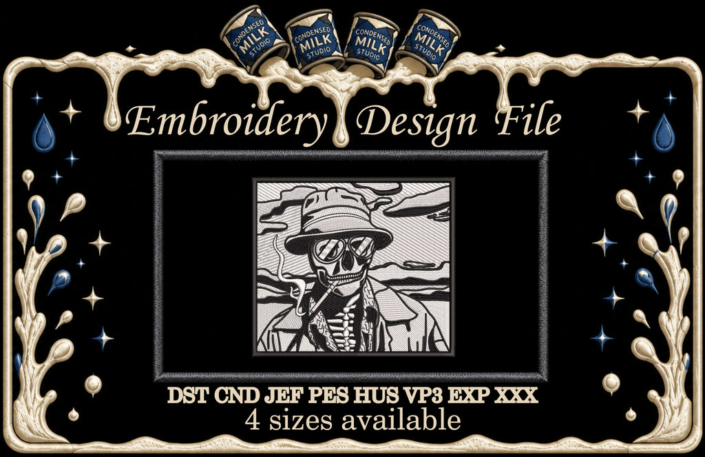 Machine Embroidery Designs.Skeleton