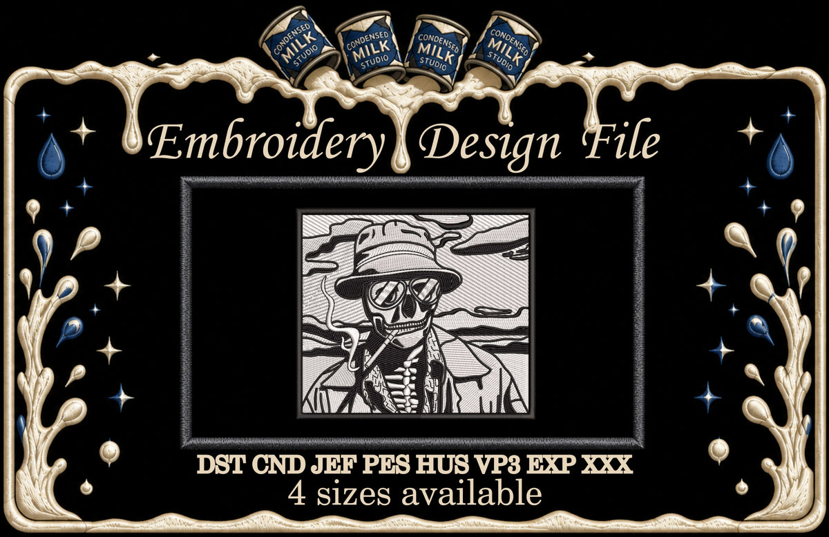 Machine Embroidery Designs.Skeleton