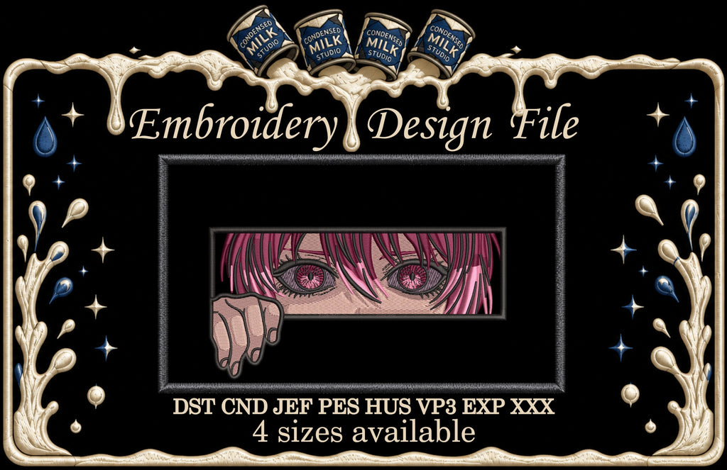 Control Devil Eyes Peeking Machine Embroidery Design