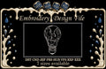 Kissing Couple Light Bulb Machine Embroidery Design