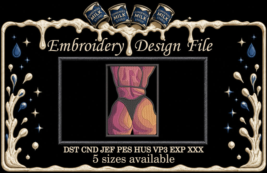 Sensual Woman Silhouette Machine Embroidery Design