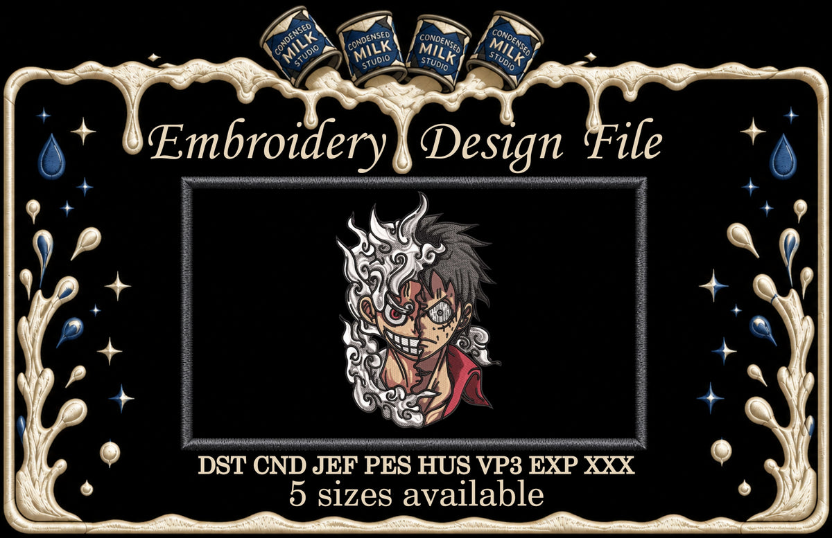 Anime Pirate Boy Dual Form Machine Embroidery Design File