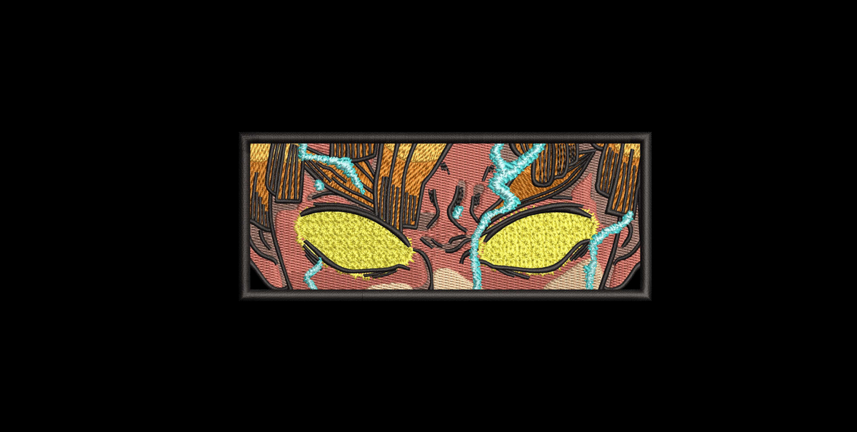 Thunder Slayer Lightning Eyes Machine Embroidery Design