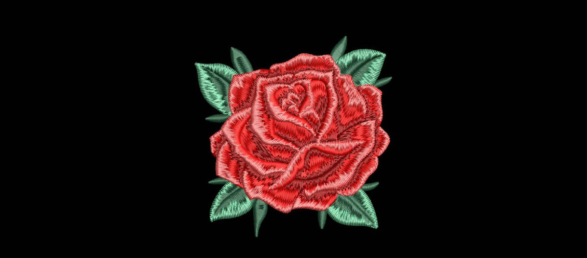 Machine embroidery designs, Embroidery rose