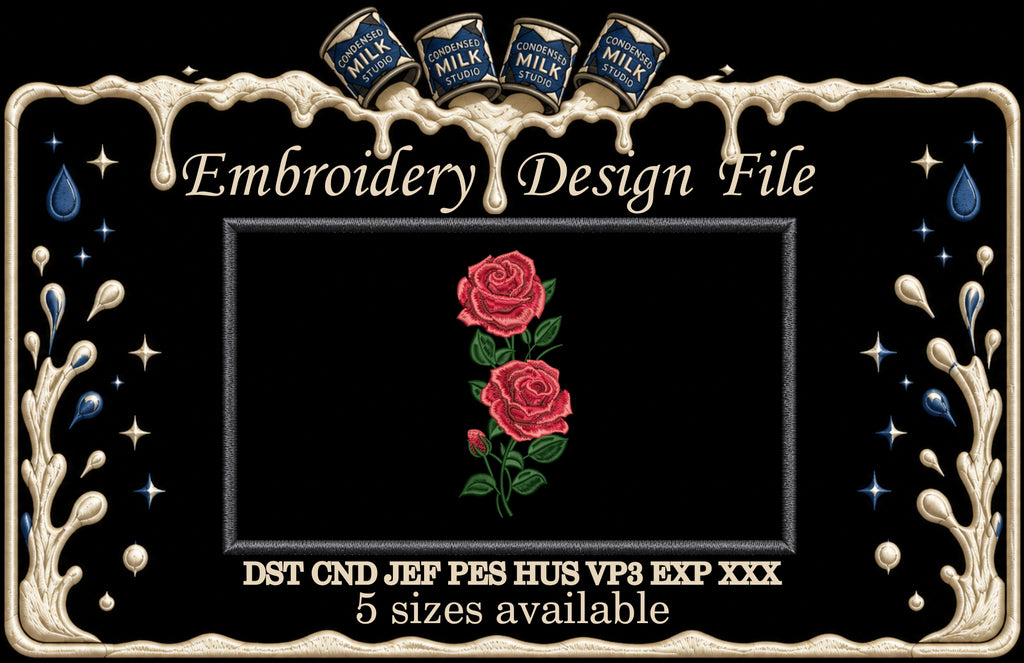 Machine embroidery designs, Embroidery rose