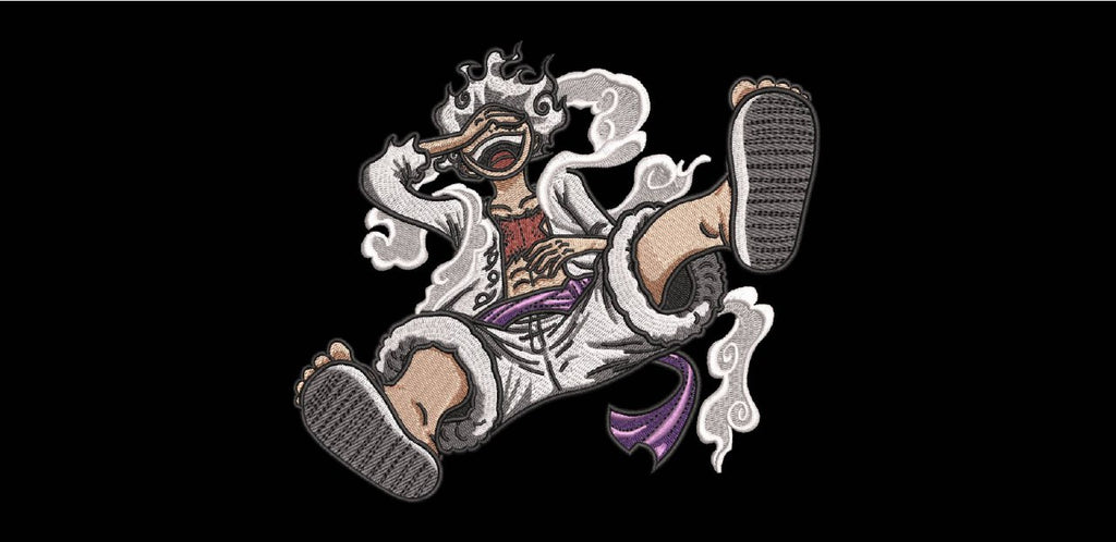 Laughing Sun God Anime Boy Machine Embroidery Design