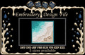 Ocean Wave Sandy Beach Machine Embroidery Design
