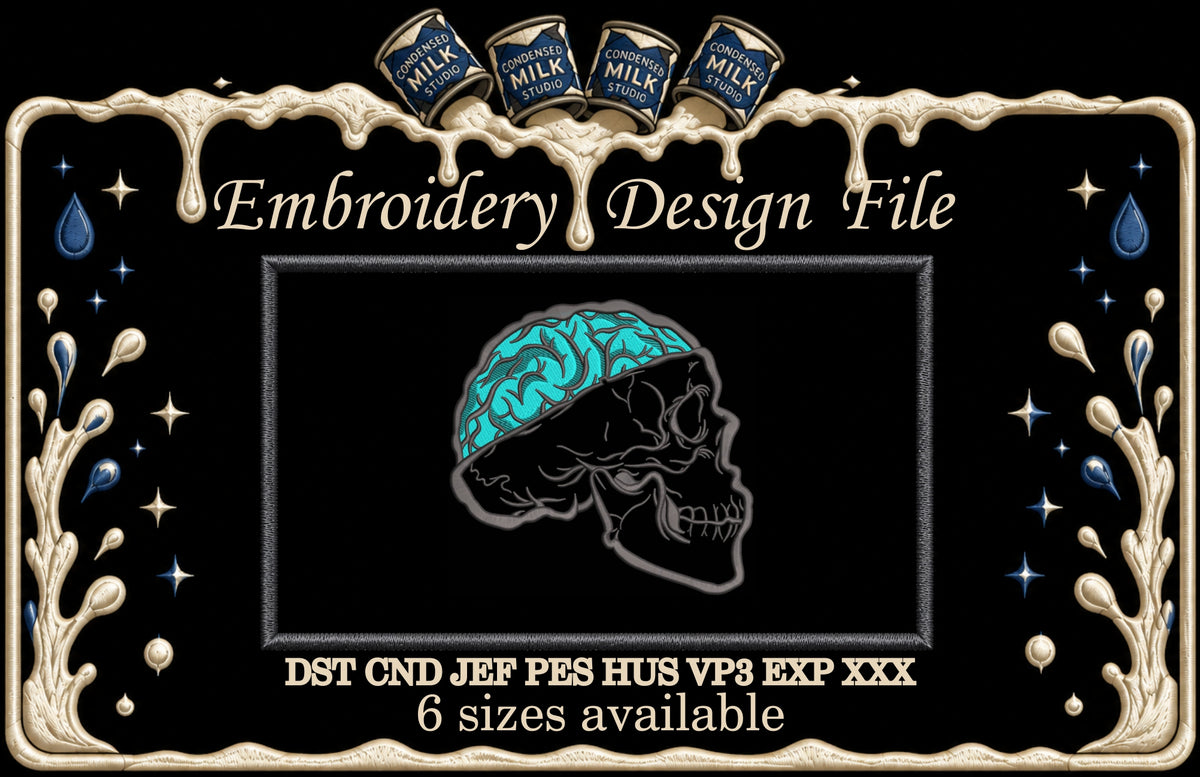 Machine Embroidery Designs.Skull