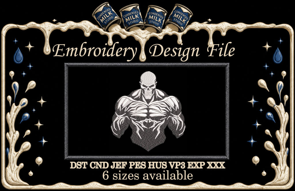 Machine Embroidery Designs.Skull