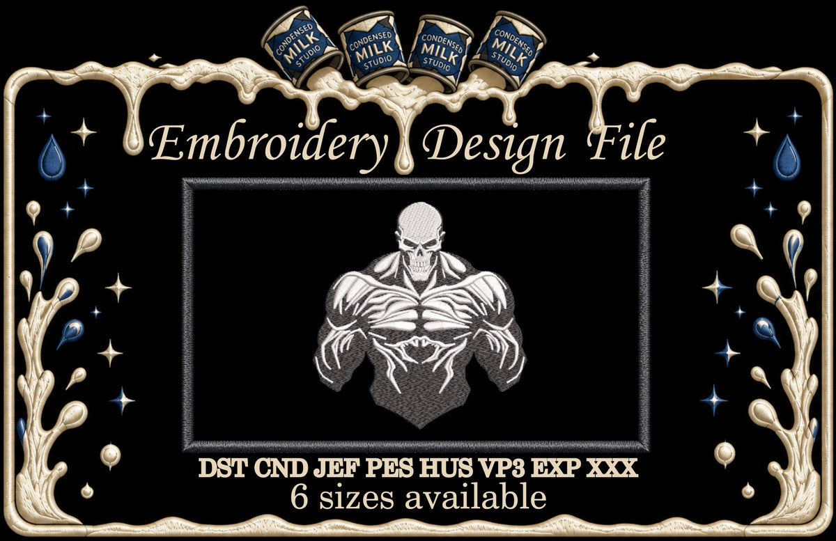Machine Embroidery Designs.Skull