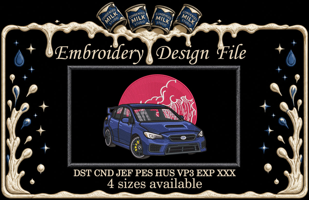 Machine Embroidery Designs.Car Subaru