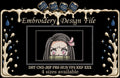 Cute Bamboo Muzzle Anime Girl Machine Embroidery Design
