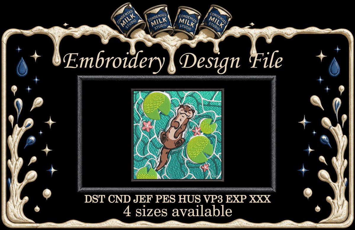 Machine Embroidery Designs.River otter.