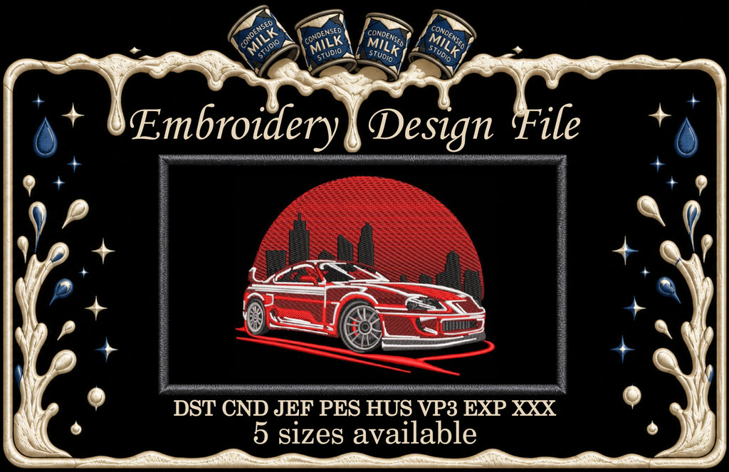 Machine Embroidery Designs, Car Supra