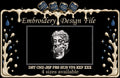Greek Statue Split Skull Machine Embroidery Design - Dark Academia Bust Patch Digital File