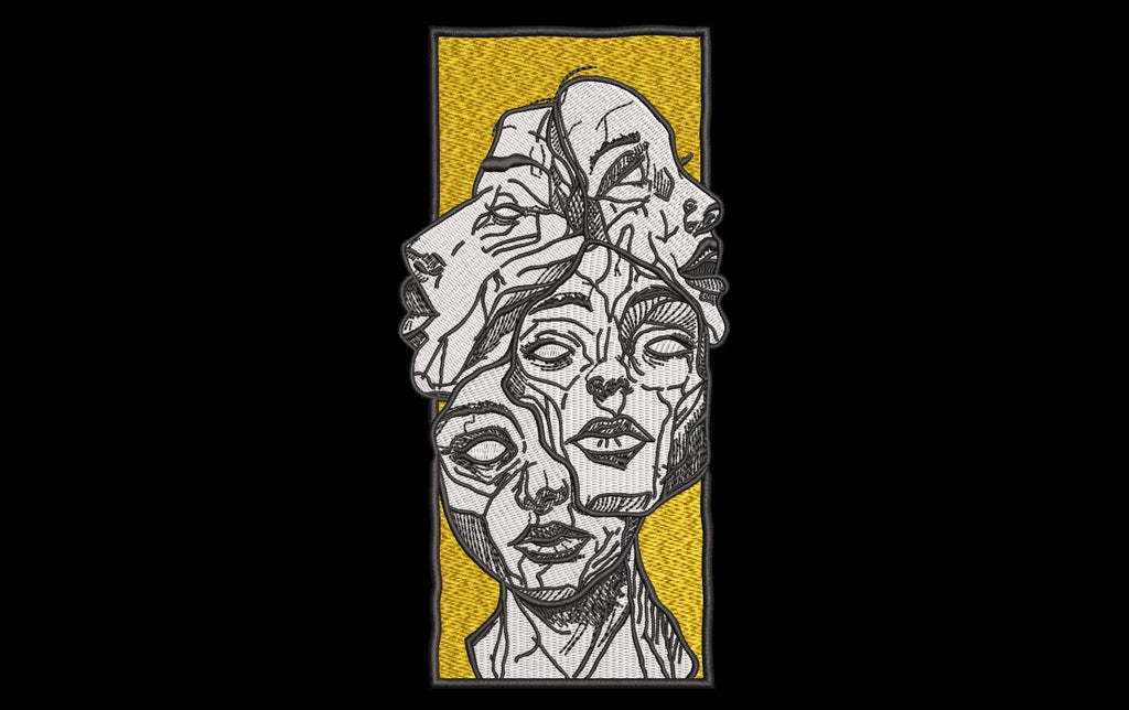 Broken Statue Dark Art Patch Digital File