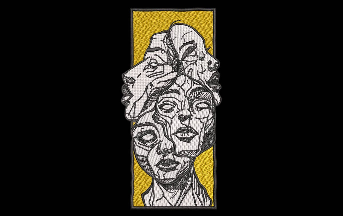 Broken Statue Dark Art Patch Digital File
