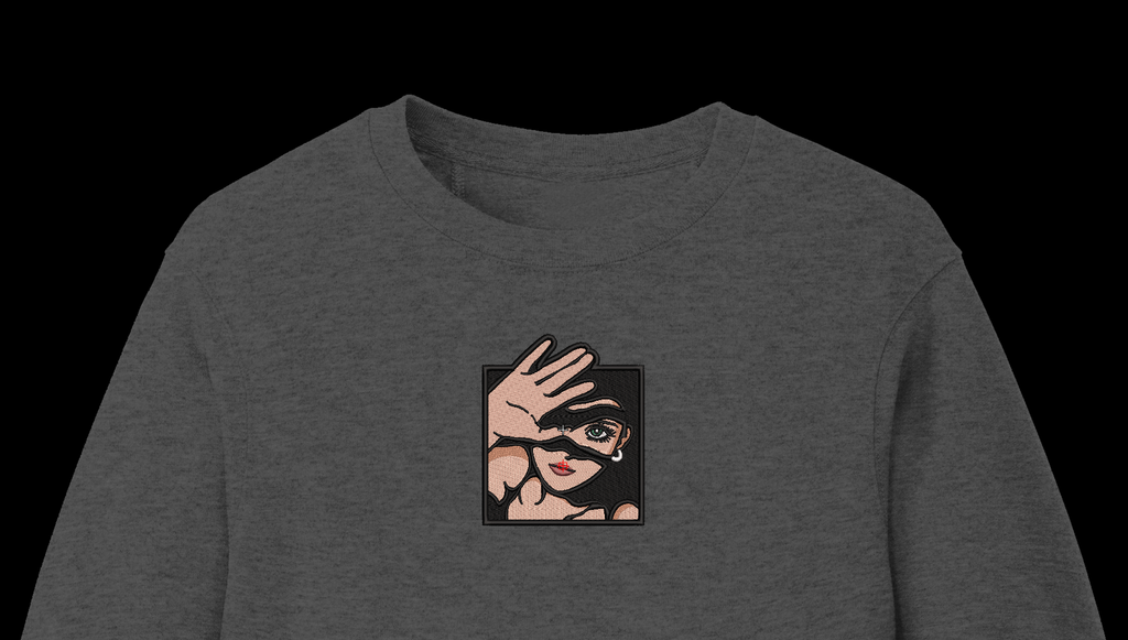 Shadow Pop Art Girl Patch Digital File
