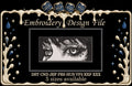 Aesthetic Anime Eyes Machine Embroidery Design
