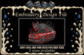 Red Demon Muscle Car Machine Embroidery Design