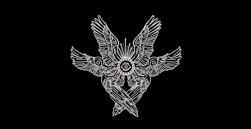 Biblically Accurate Angel Machine Embroidery Design - Six Winged Seraphim Eye Patch Digital File