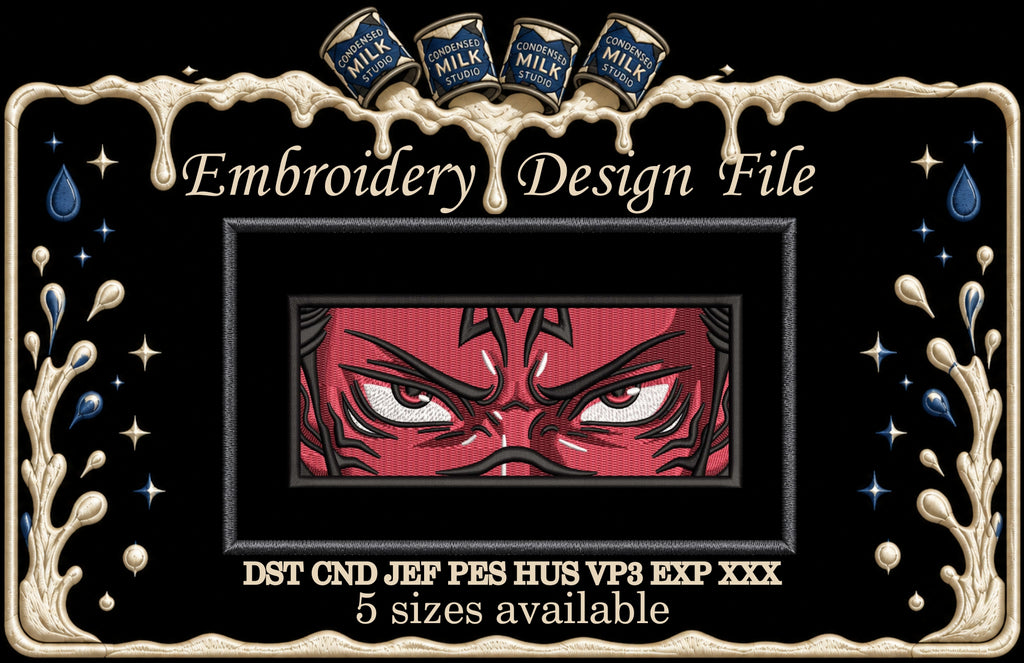 Crimson Demon Eyes Machine Embroidery Design