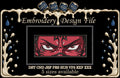 Crimson Demon Eyes Machine Embroidery Design