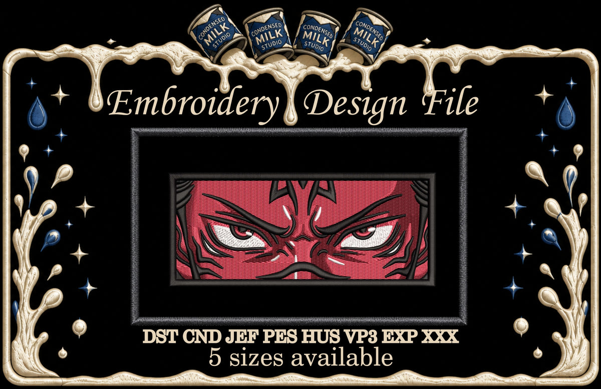 Crimson Demon Eyes Machine Embroidery Design
