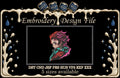 Earrings Checkered Haori Swordsman Machine Embroidery Design