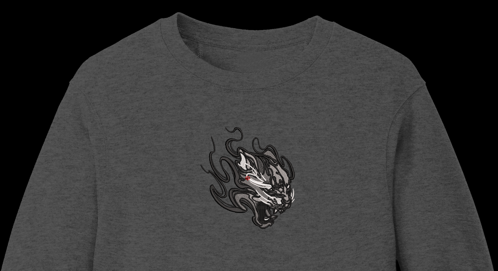 Cyber Tribal Flaming Panther Machine Embroidery Design