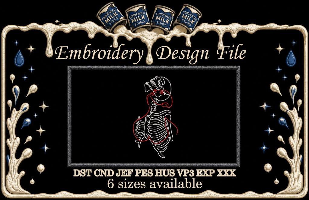 Machine Embroidery Designs.Skeleton