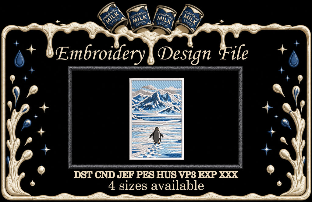Nihon-ga Antarctic Penguin Mountain Landscape Machine