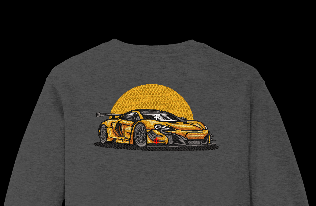 Modern Sports Car Racing Patch Digital File