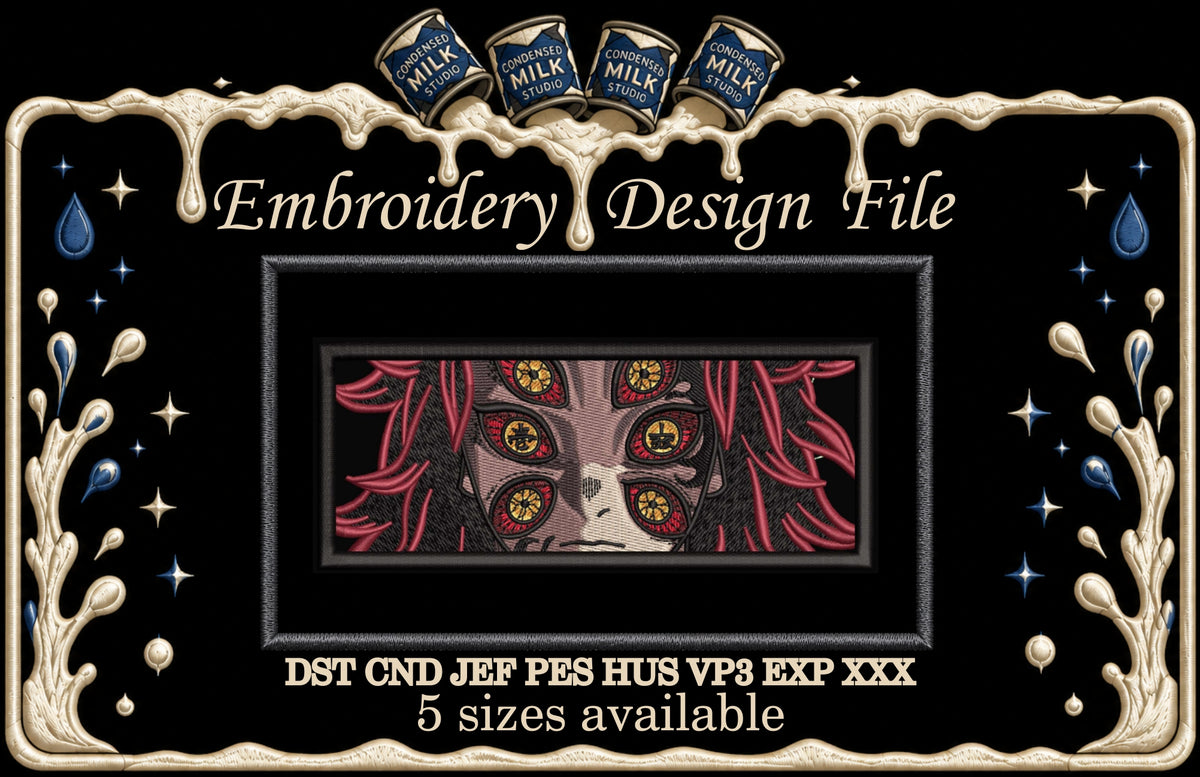 Six Eyed Demon Swordsman Machine Embroidery Design