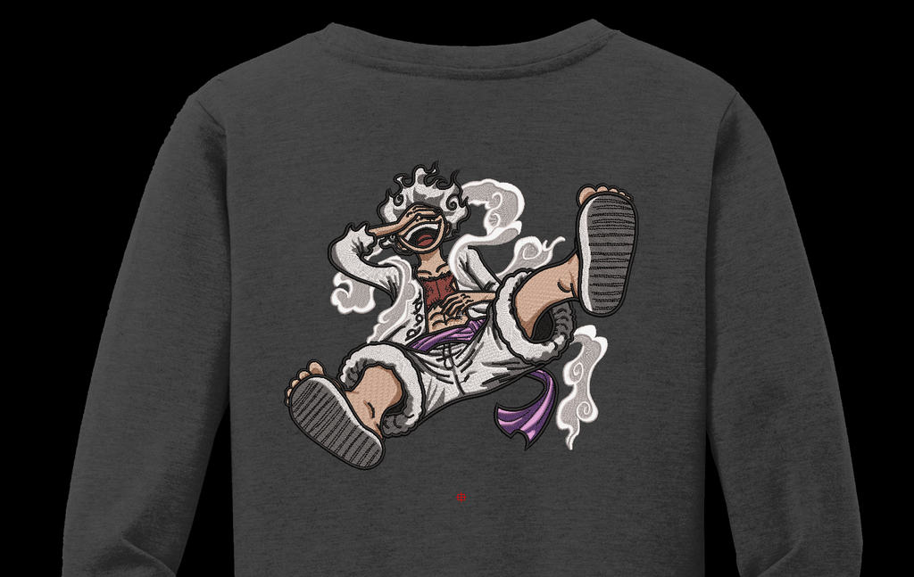 Laughing Sun God Anime Boy Machine Embroidery Design