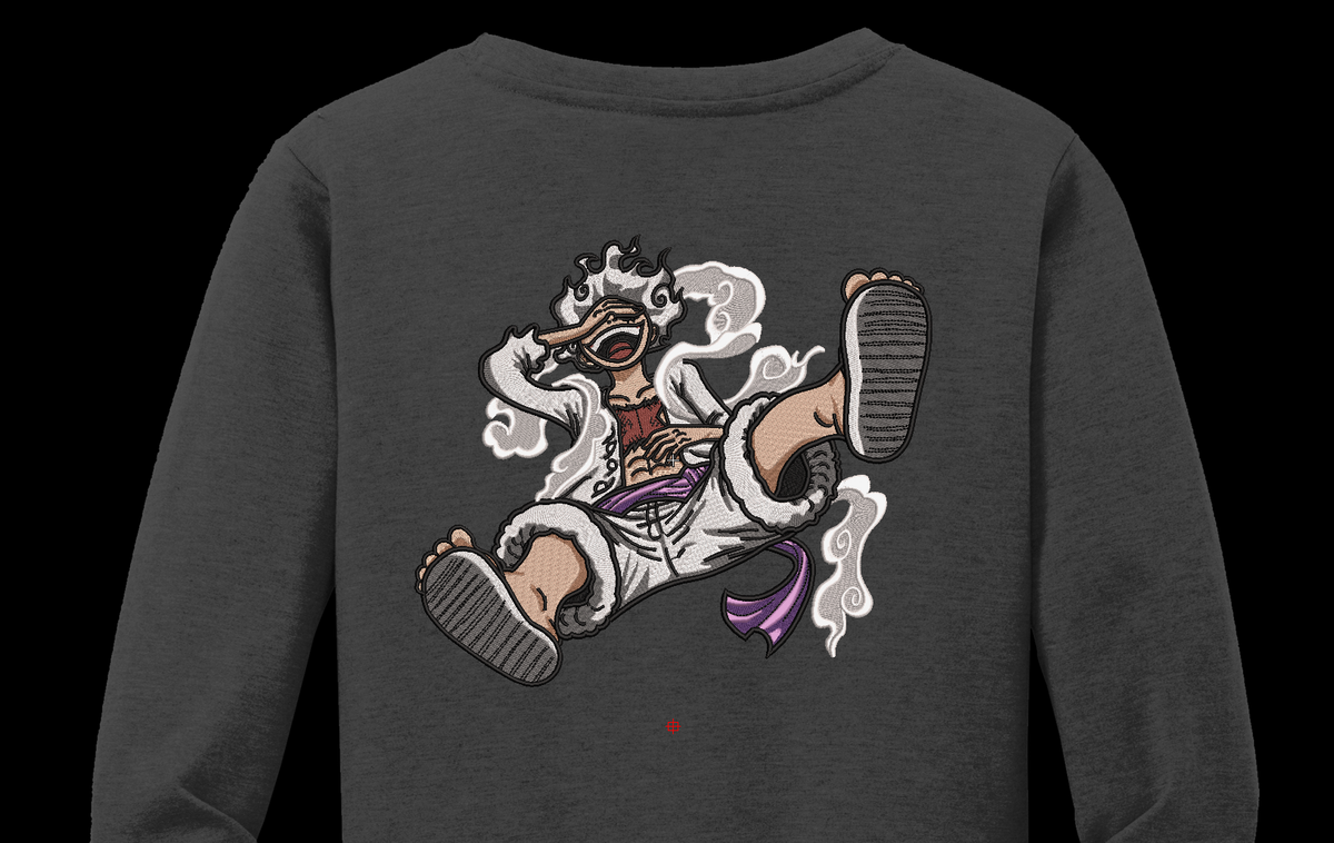 Laughing Sun God Anime Boy Machine Embroidery Design