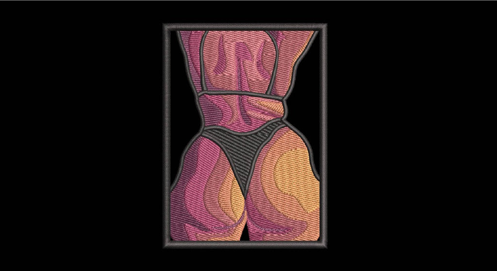 Sensual Woman Silhouette Machine Embroidery Design