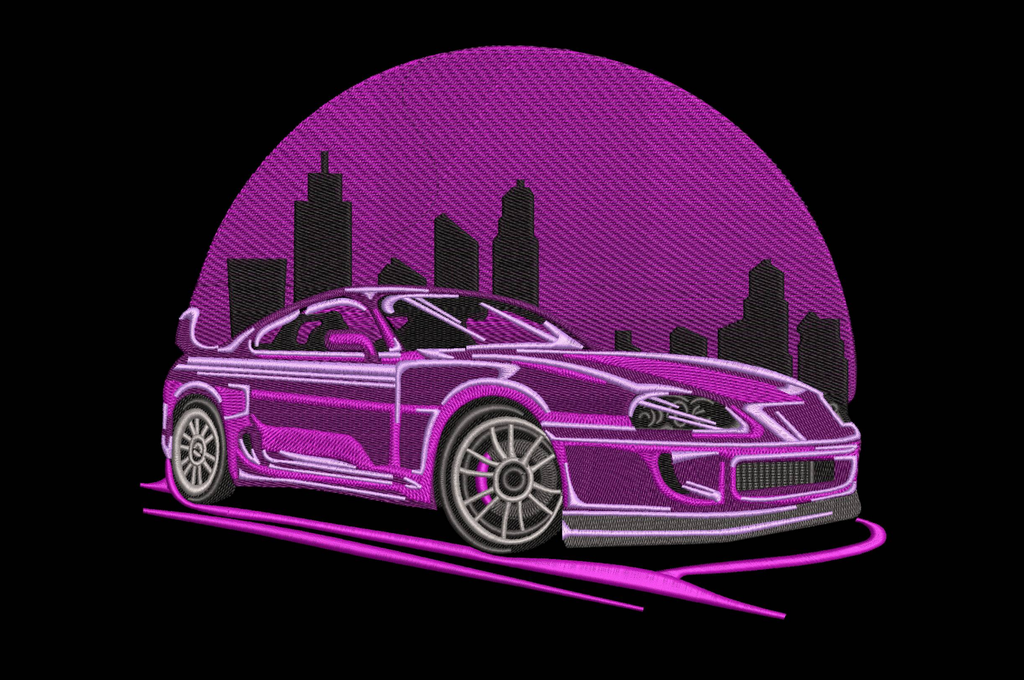 Machine Embroidery Designs, Car Supra