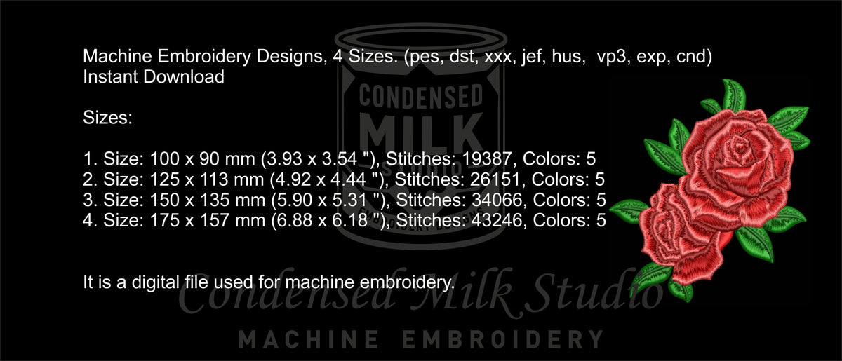 Machine Embroidery Designs. Rose