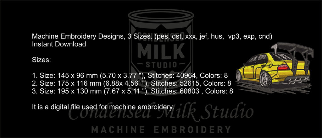 Machine Embroidery Designs, Car