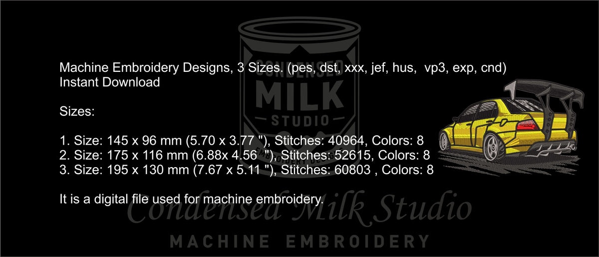 Machine Embroidery Designs, Car