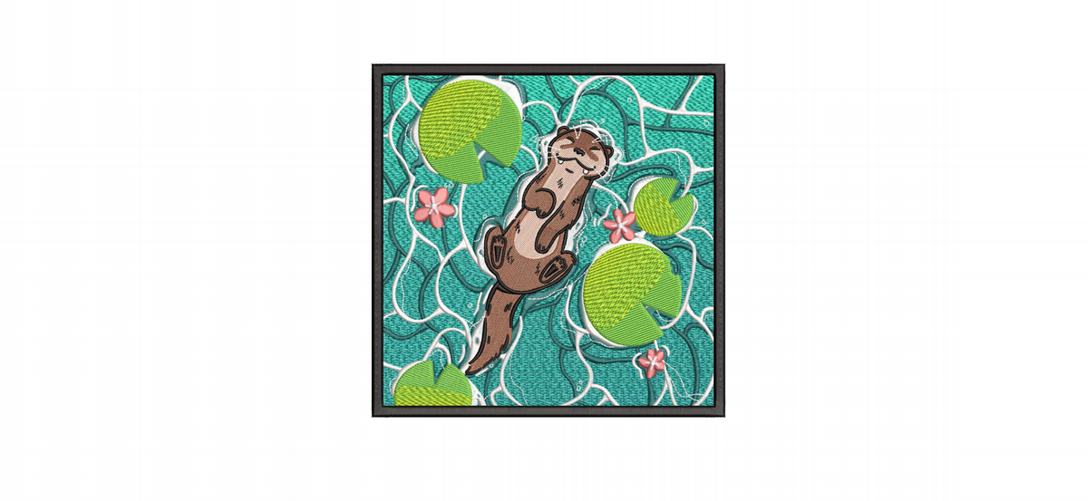 Machine Embroidery Designs.River otter.