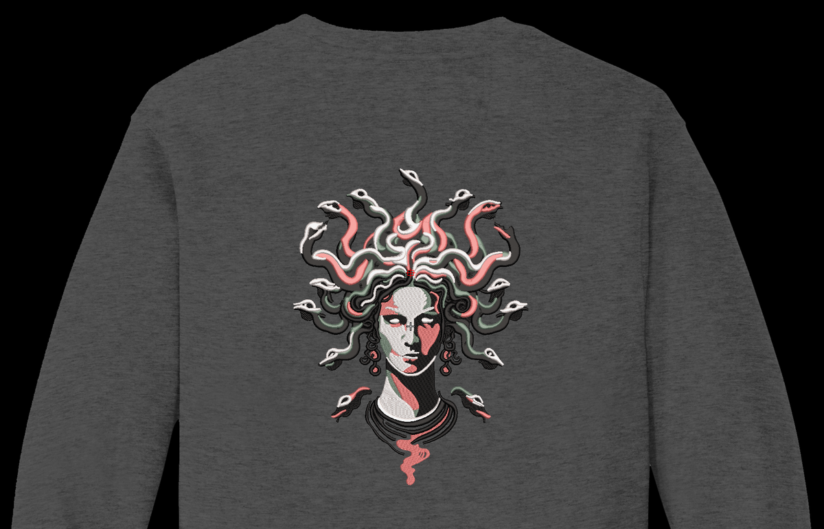 Medusa Gorgon Machine Embroidery Design