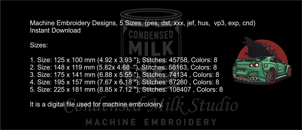 Machine Embroidery Designs, Car