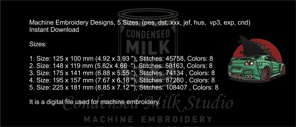 Machine Embroidery Designs, Car